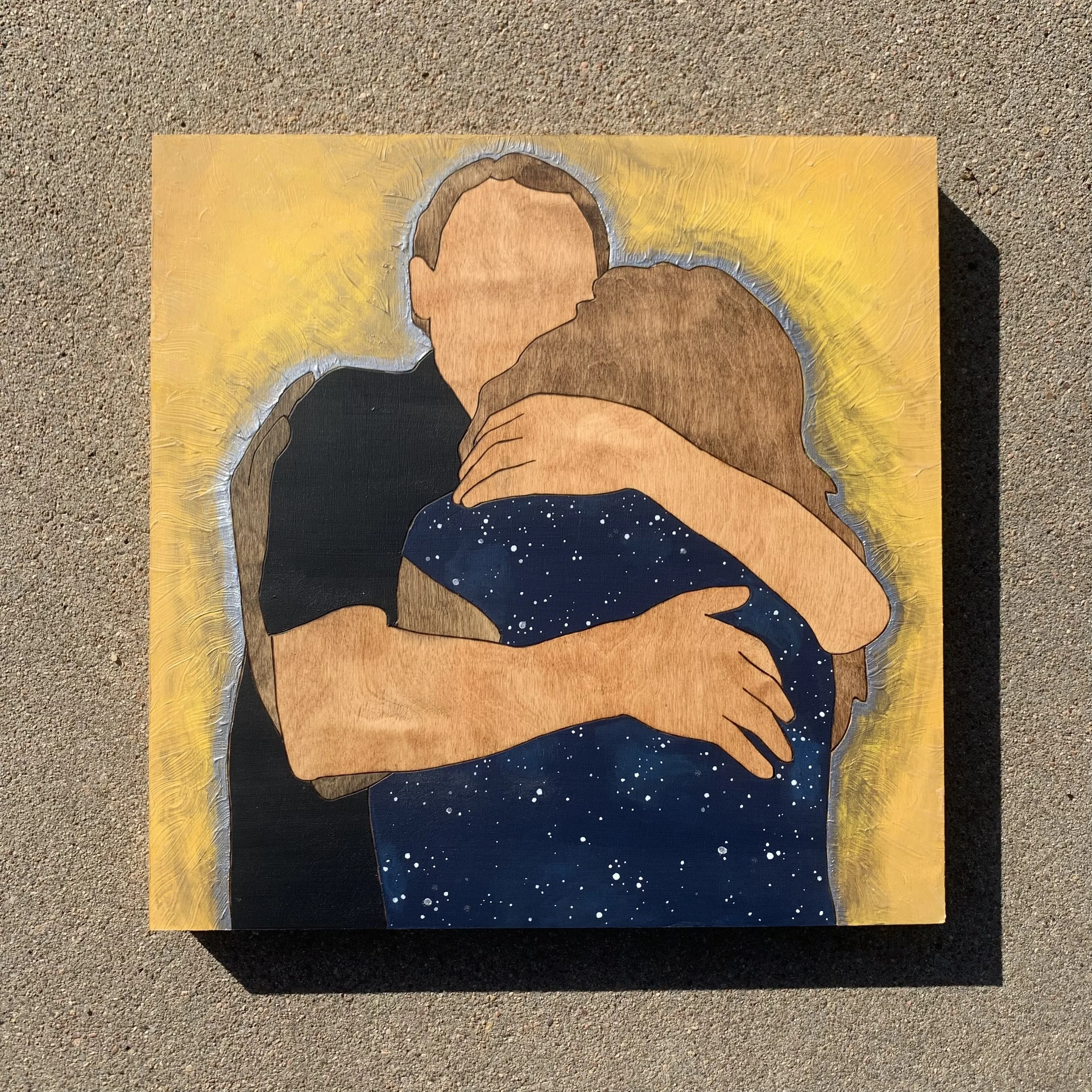 The Hug Woodburning — Lindsey Kernodle Art Store